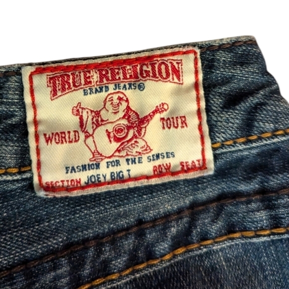 True Religion Jeans Joey Big 1 distressed cropped Casual relaxed denim W 29 L24 - Picture 5 of 8